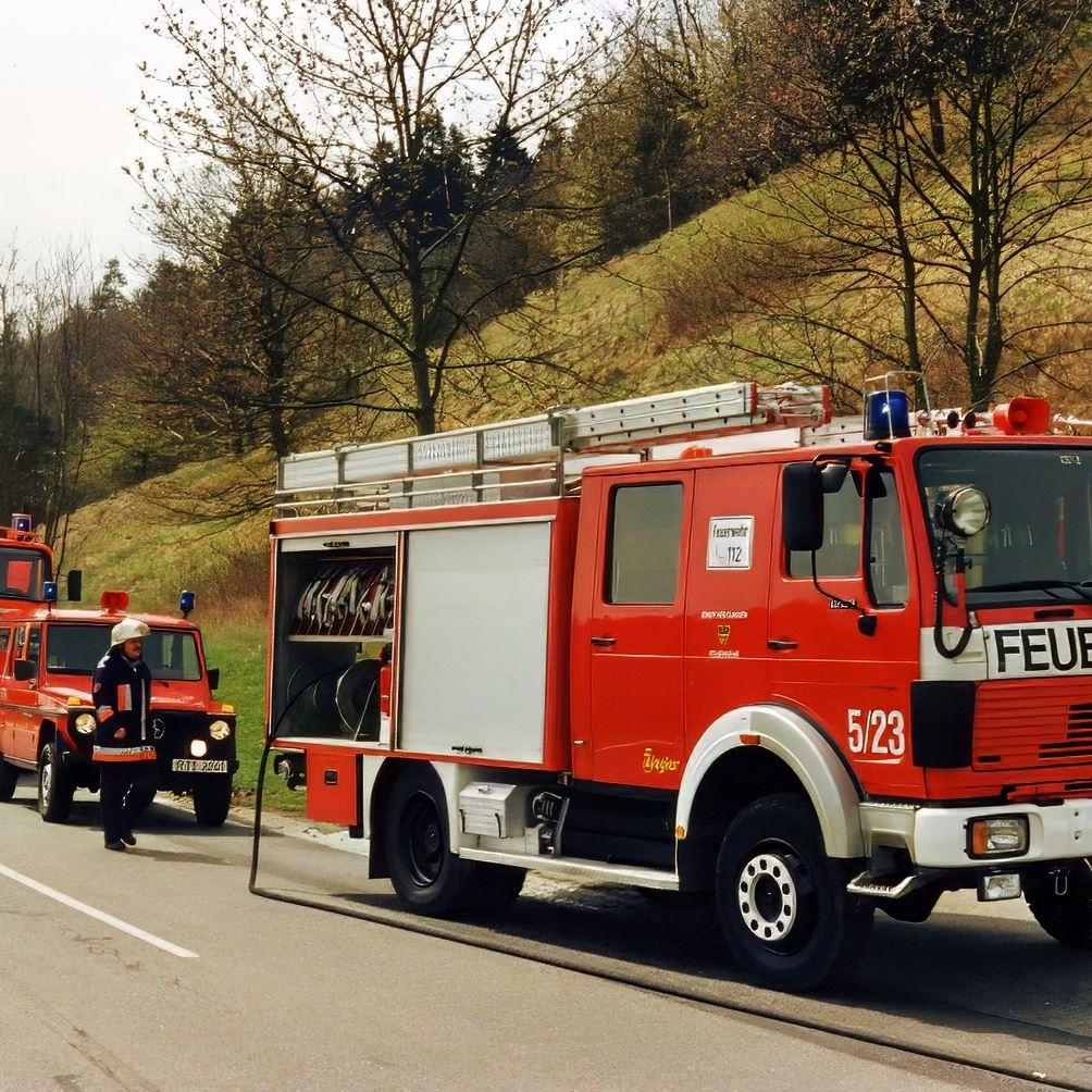 1992: Hilfeleistung mit Rettung B297 Höhe Hammetweil (Quelle: Feuerwehr Mittelstadt)