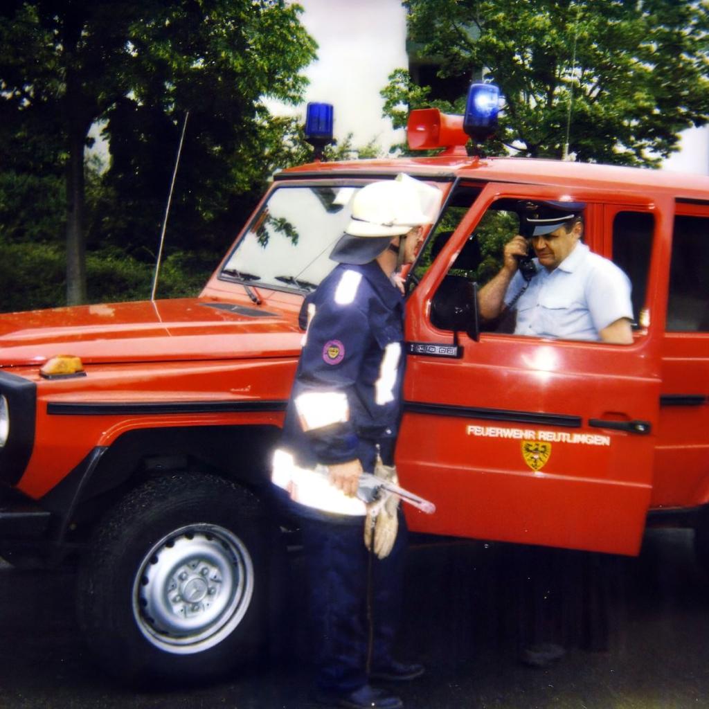 1992: Ölspur in der Klingäckerstraße (Quelle: Feuerwehr Mittelstadt)