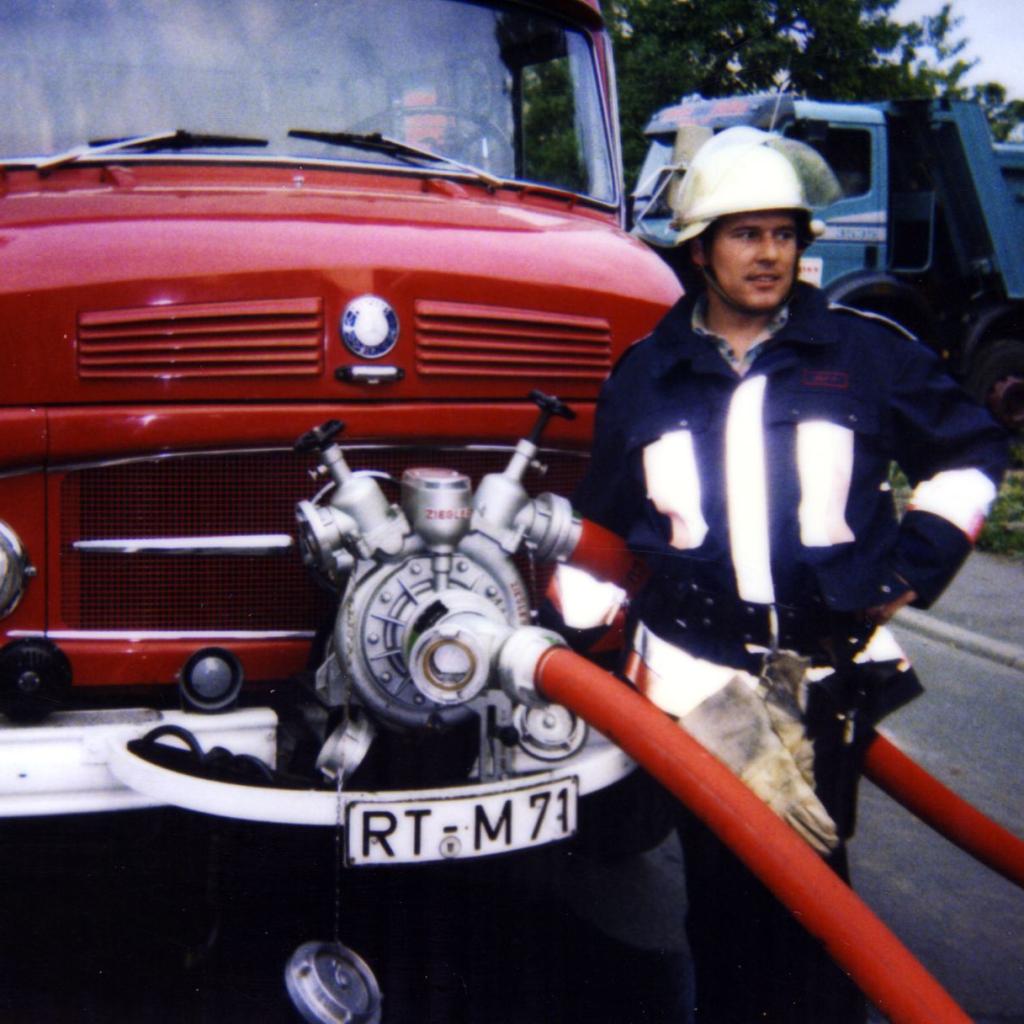 1992: Einsatzübung in der Mönchstraße (Quelle: Feuerwehr Mittelstadt)