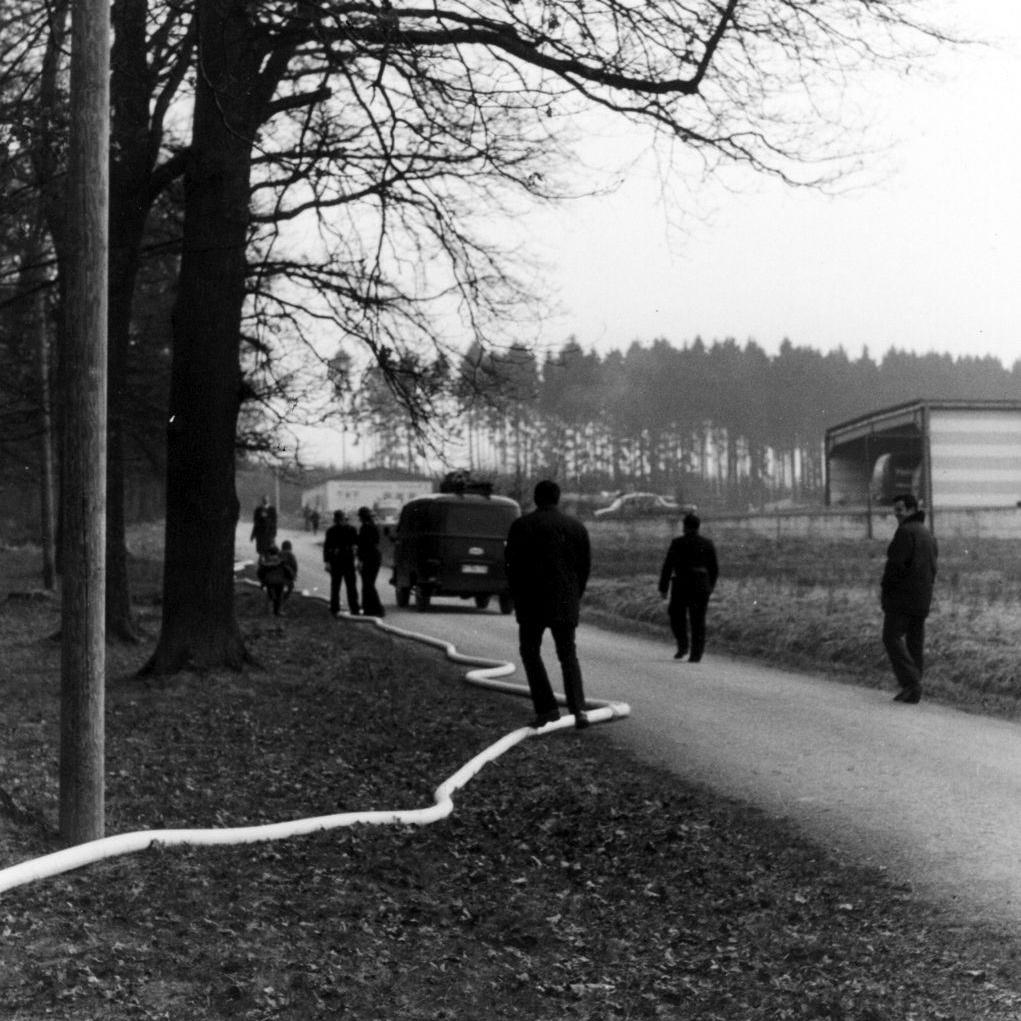 1969: Übung im Lachenhau im Mai 1969 (Quelle: Feuerwehr Mittelstadt)