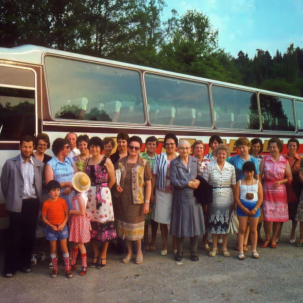 1978: Ausflug der Kirchen-Raumpflegerinnen nach Haigerloch (Quelle: Siegfried Drissner)