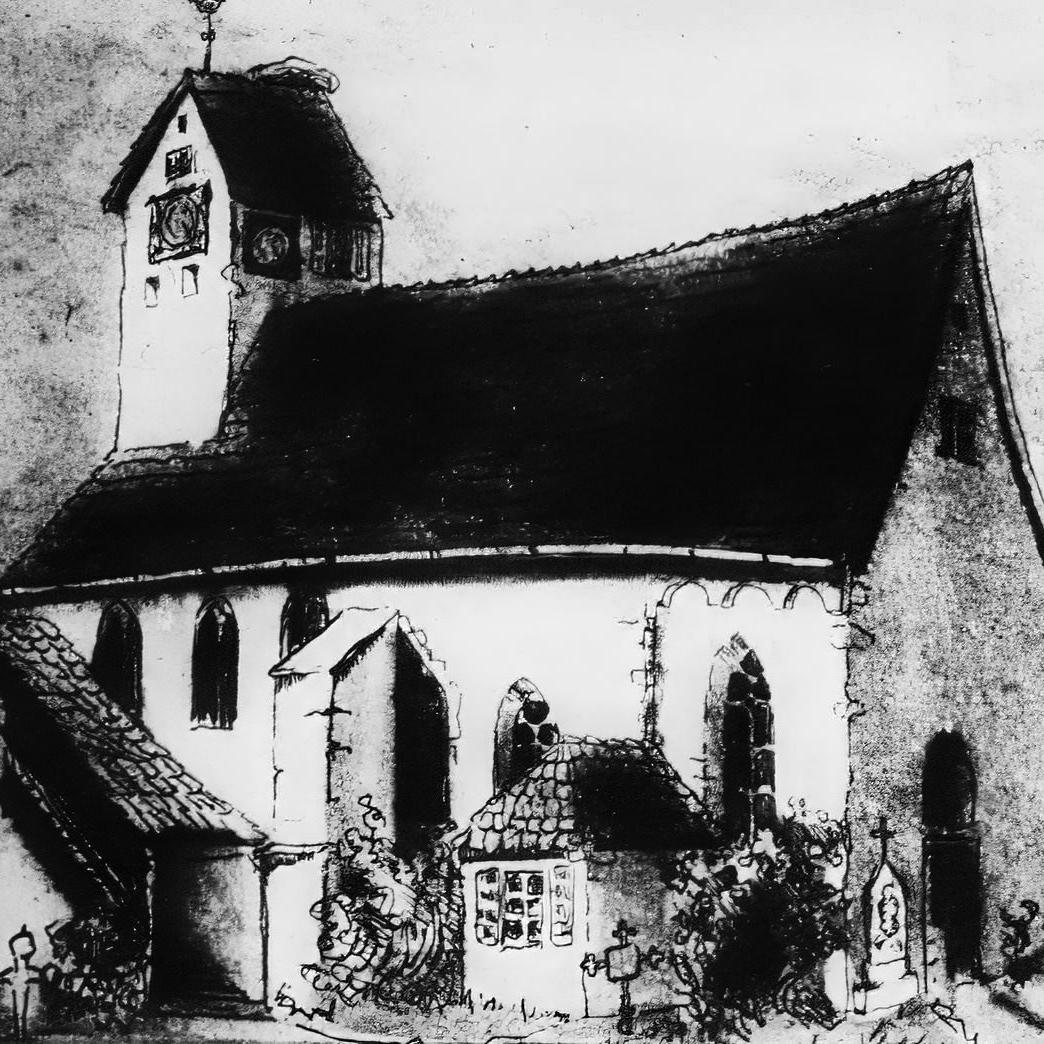 1911: Skizze der alten Martinskirche (Quelle: Kurt Müller)