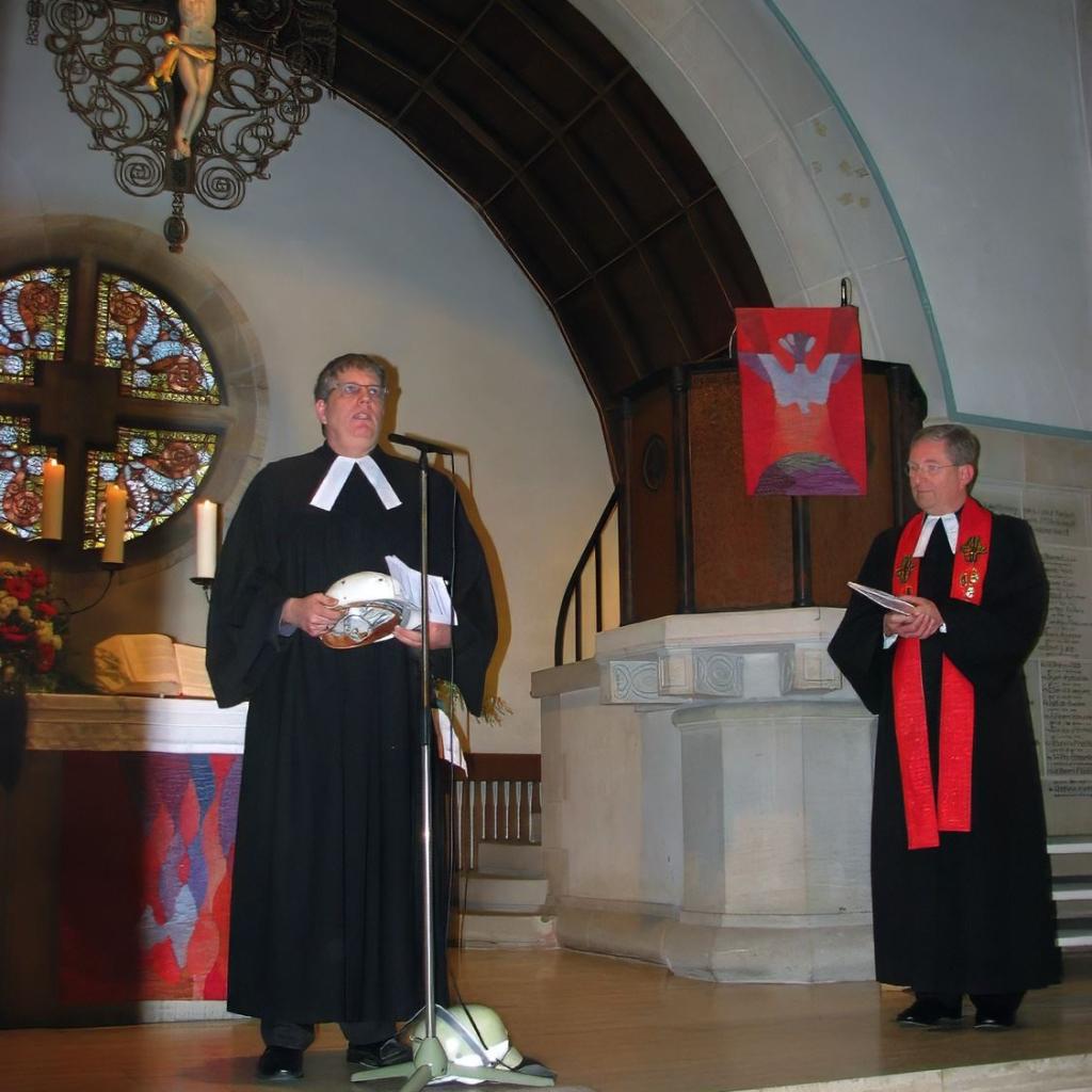 2009: Investitur evangelischer Pfarrer Lehnardt in der Martinskirche, Herr Lehnardt bei der Predigt (Quelle: Rainer Mertens)