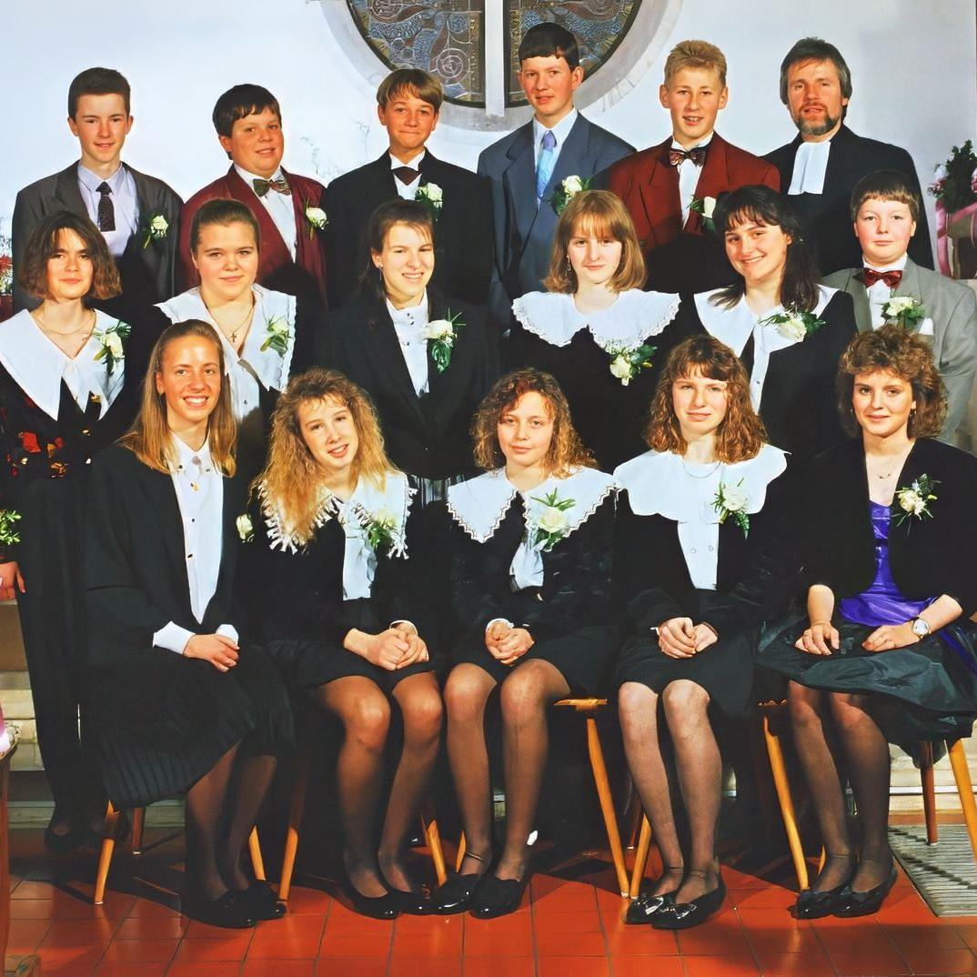 1992: Konfirmation (Quelle: evangelische Gemeinde)