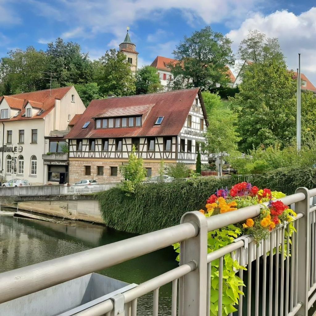 ????: Blick von der Neckarbrücke auf die Mühle (Quelle: Andrea Welsch geb. Knöll)