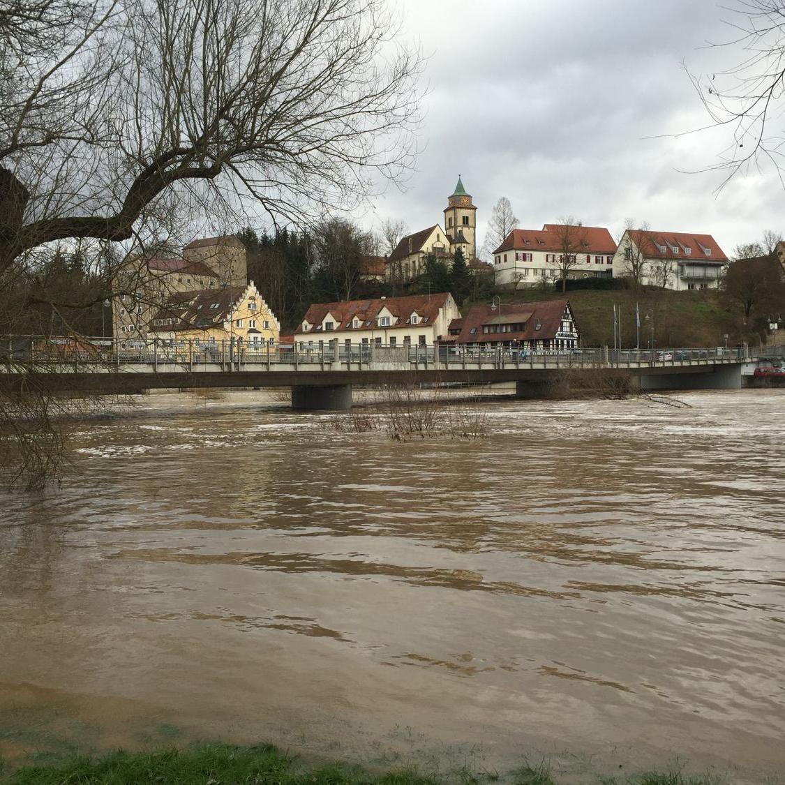 2015: Hochwasser am Neckar (Quelle: Dirk Glück)