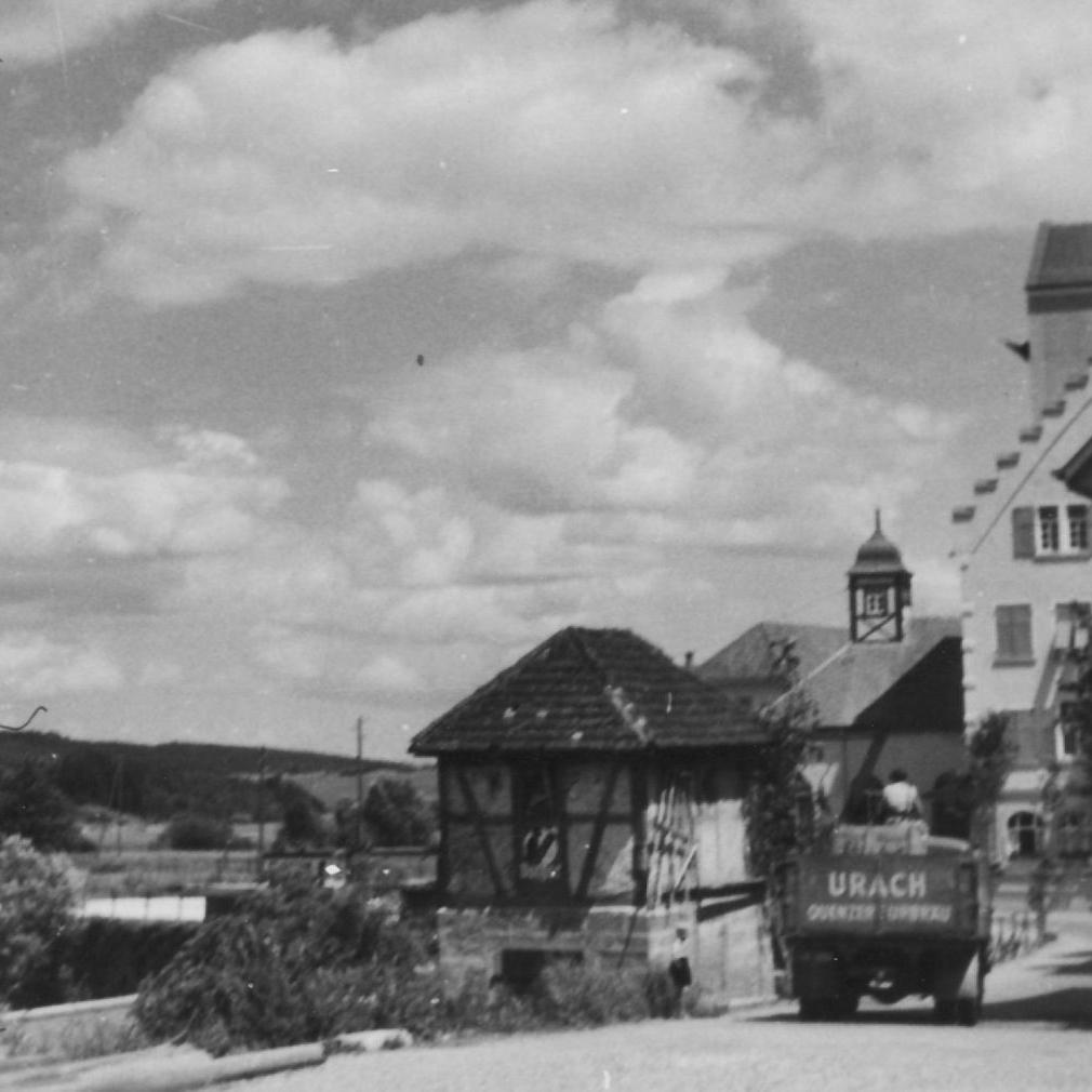 1935: Lastwagen vor der Mühle (Quelle: Lore Kimmerle)