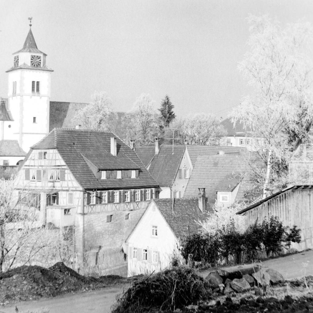 1963: Blick vom Lodenberg auf die Kirche (Quelle: Walter Brants)