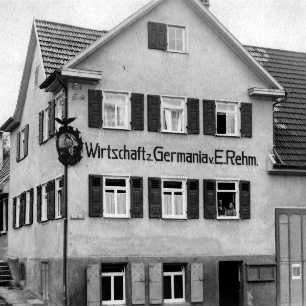 1934: Gasthaus Germania mit Kegelbahn 