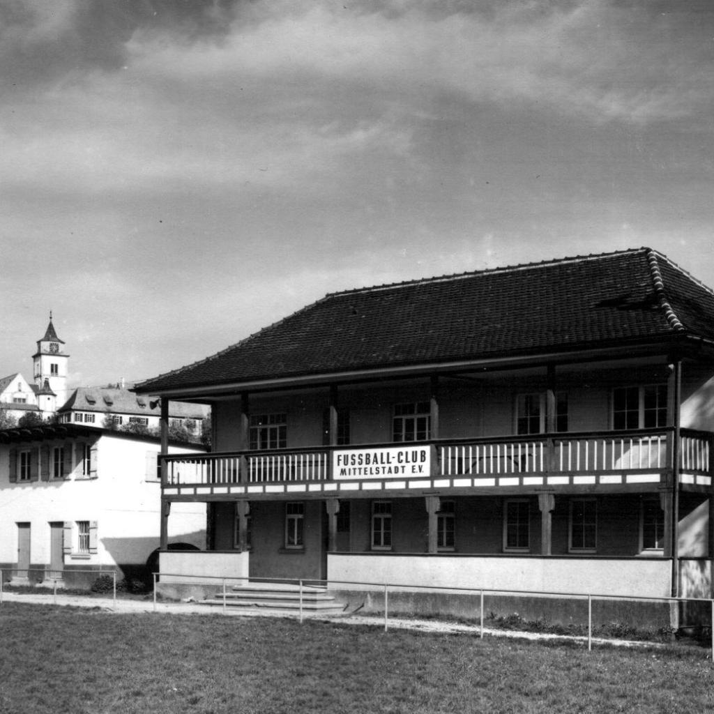1965: Clubhaus am Sportplatz (Quelle: Bernd Bader)