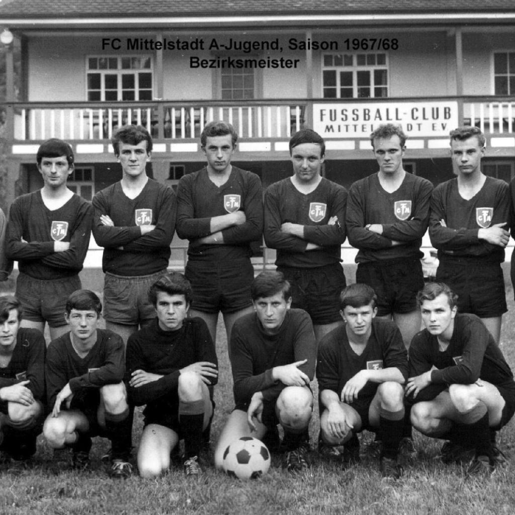 1967: A-Jugend des FC Mittelstadt 1966 - 1967 (Quelle: Bernd Bader)