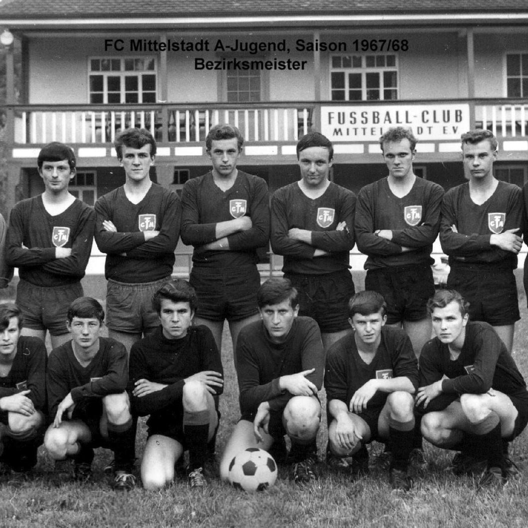 1967: A-Jugend des FC Mittelstadt 1966 - 1967 (Quelle: Bernd Bader)