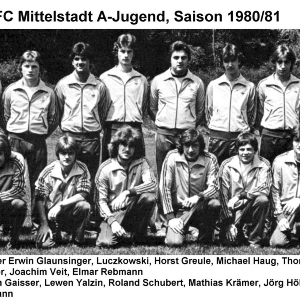 1981: A-Jugend des FC Mittelstadt 1980 - 1981 (Quelle: Bernd Bader)