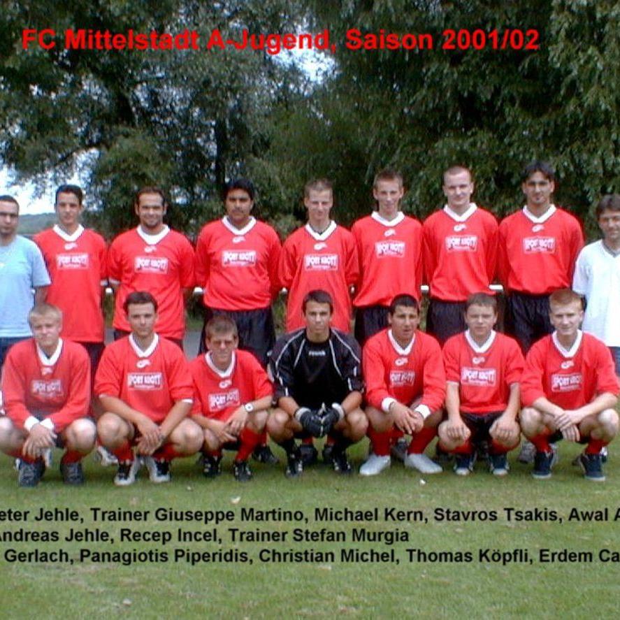 2002: A-Jugend des FC Mittelstadt 2001 - 2002 (Quelle: Bernd Bader)