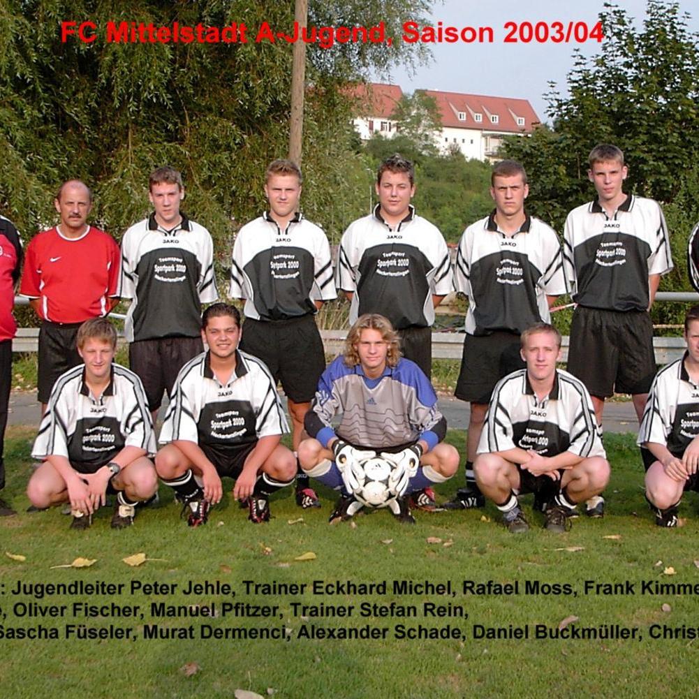 2004: A-Jugend des FC Mittelstadt 2003 - 2004 (Quelle: Bernd Bader)