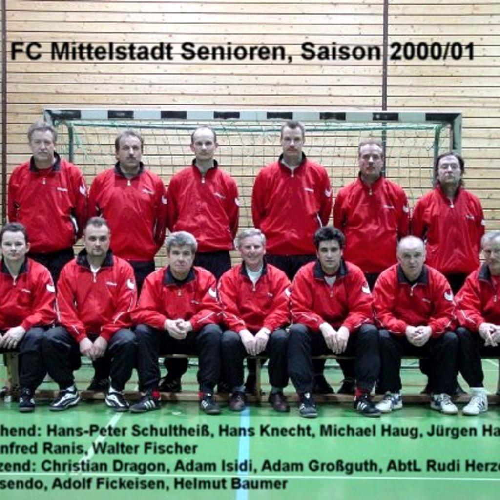 2001: FC Mittelstadt - Mannschaft der alten Herren 2000 - 2001 (Quelle: Bernd Bader)
