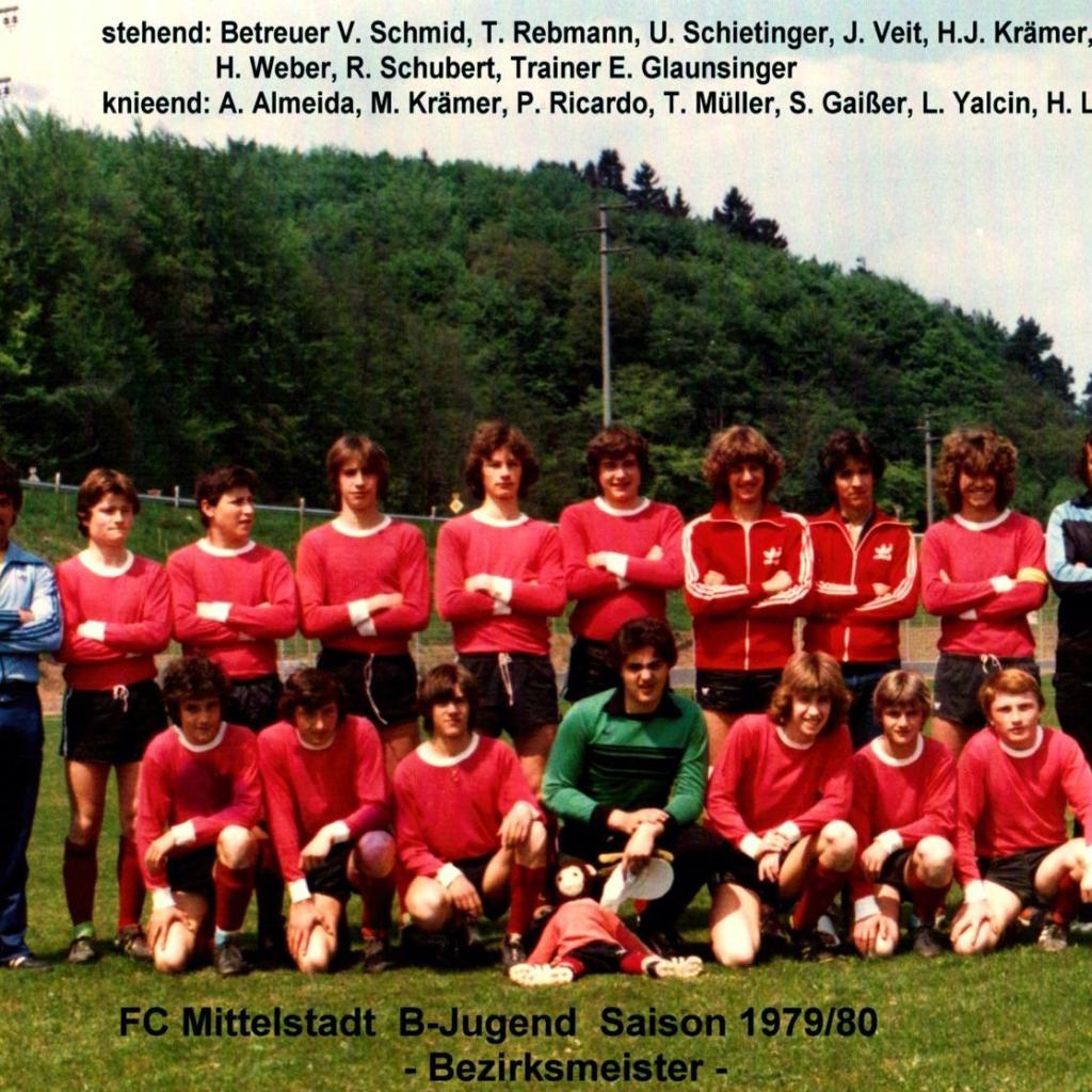 1980: B-Jugend des FC Mittelstadt 1979 - 1980 (Quelle: Bernd Bader)