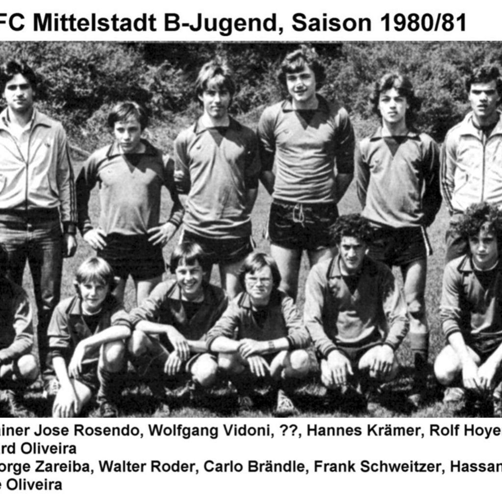 1981: B-Jugend des FC Mittelstadt 1980 - 1981 (Quelle: Bernd Bader)
