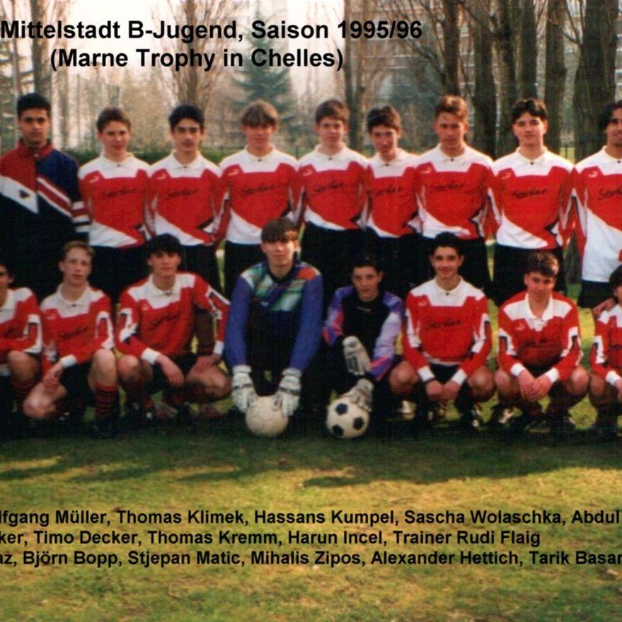 1996: B-Jugend des FC Mittelstadt 1995 - 1996 (Quelle: Bernd Bader)