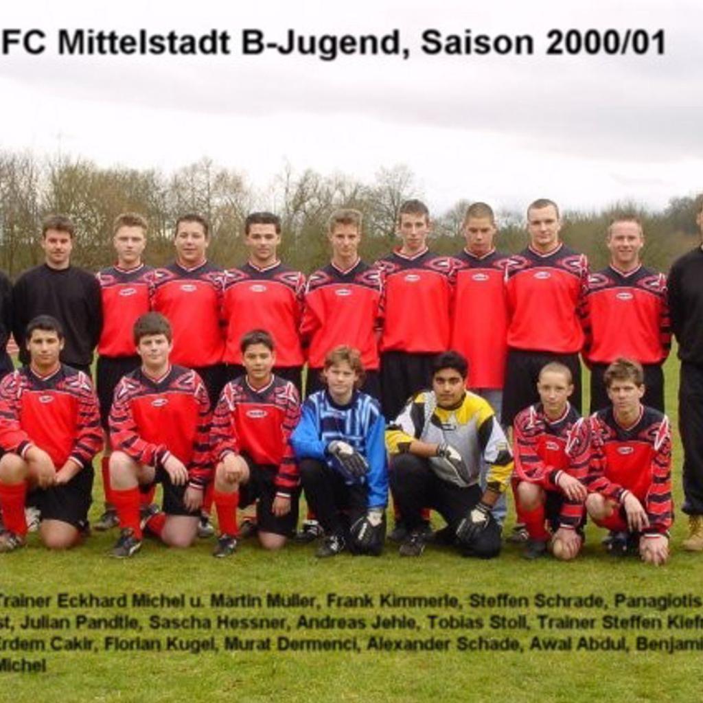 2001: B-Jugend des FC Mittelstadt 2000 - 2001 (Quelle: Bernd Bader)
