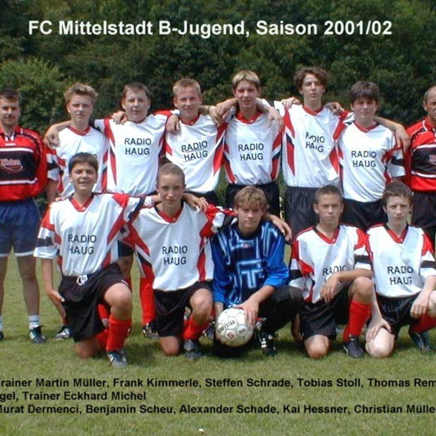 2002: B-Jugend des FC Mittelstadt 2001 - 2002 (Quelle: Bernd Bader)