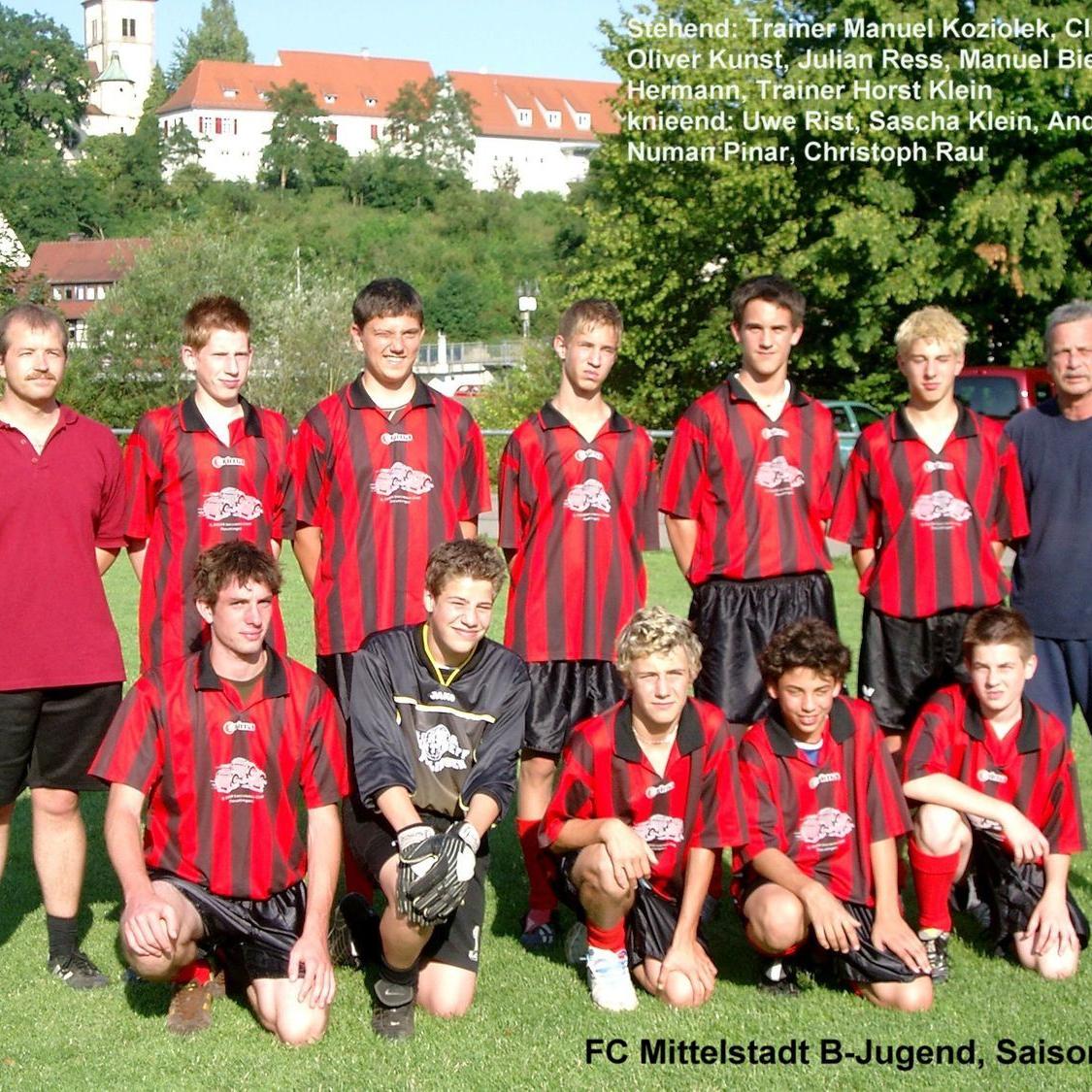 2005: B-Jugend des FC Mittelstadt 2004 - 2005 (Quelle: Bernd Bader)