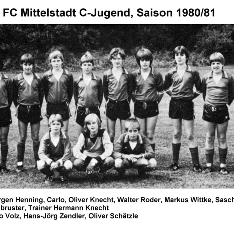 1981: C-Jugend des FC Mittelstadt 1980 - 1981 (Quelle: Bernd Bader)