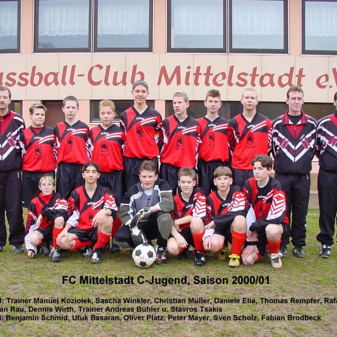 2001: C-Jugend des FC Mittelstadt 2000 - 2001 (Quelle: Bernd Bader)