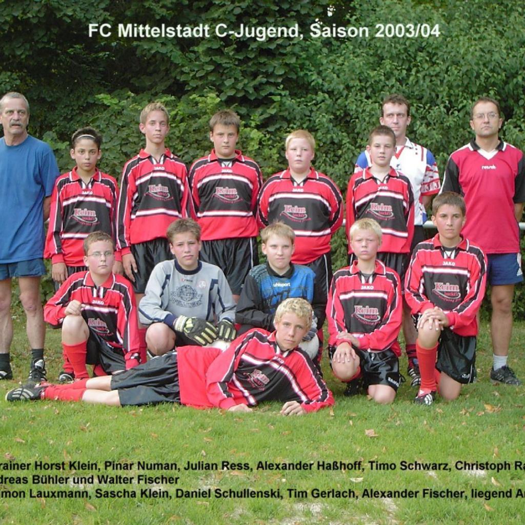 2004: C-Jugend des FC Mittelstadt 2003 - 2004 (Quelle: Bernd Bader)