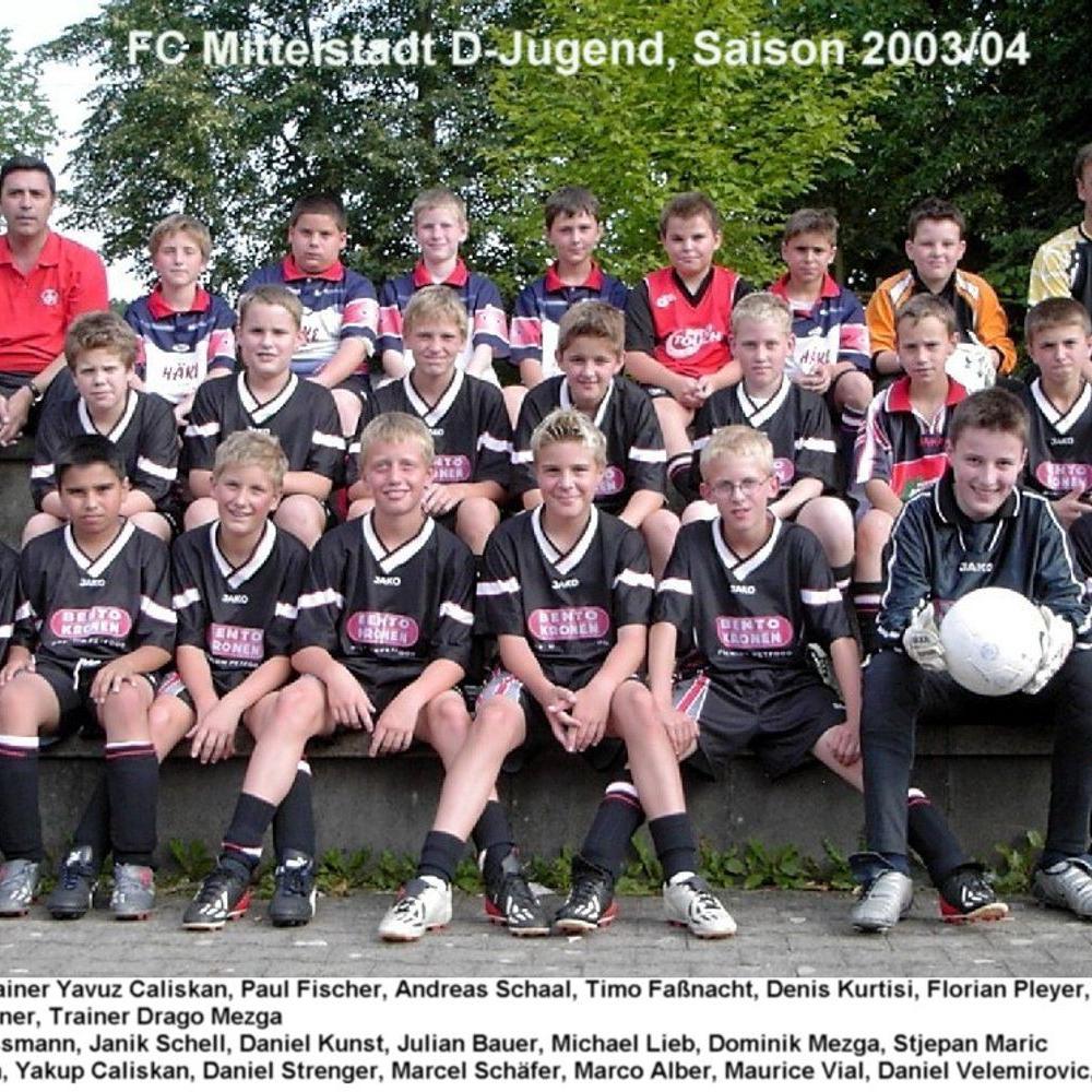 2004: D-Jugend des FC Mittelstadt 2003 - 2004 (Quelle: Bernd Bader)