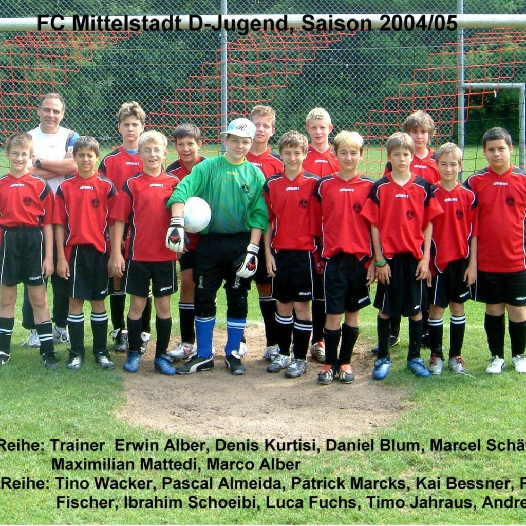 2005: D-Jugend des FC Mittelstadt 2004 - 2005 (Quelle: Bernd Bader)