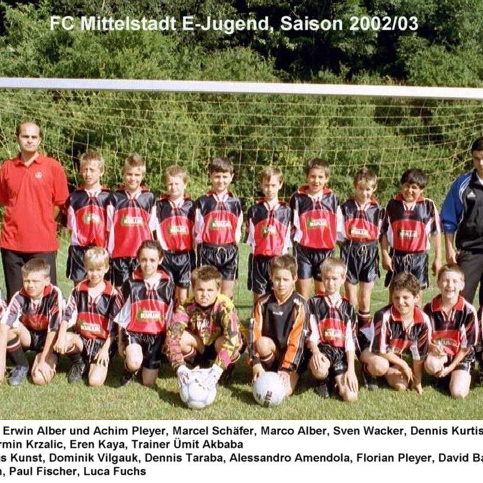 2003: E-Jugend des FC Mittelstadt 2002 - 2003 (Quelle: Bernd Bader)