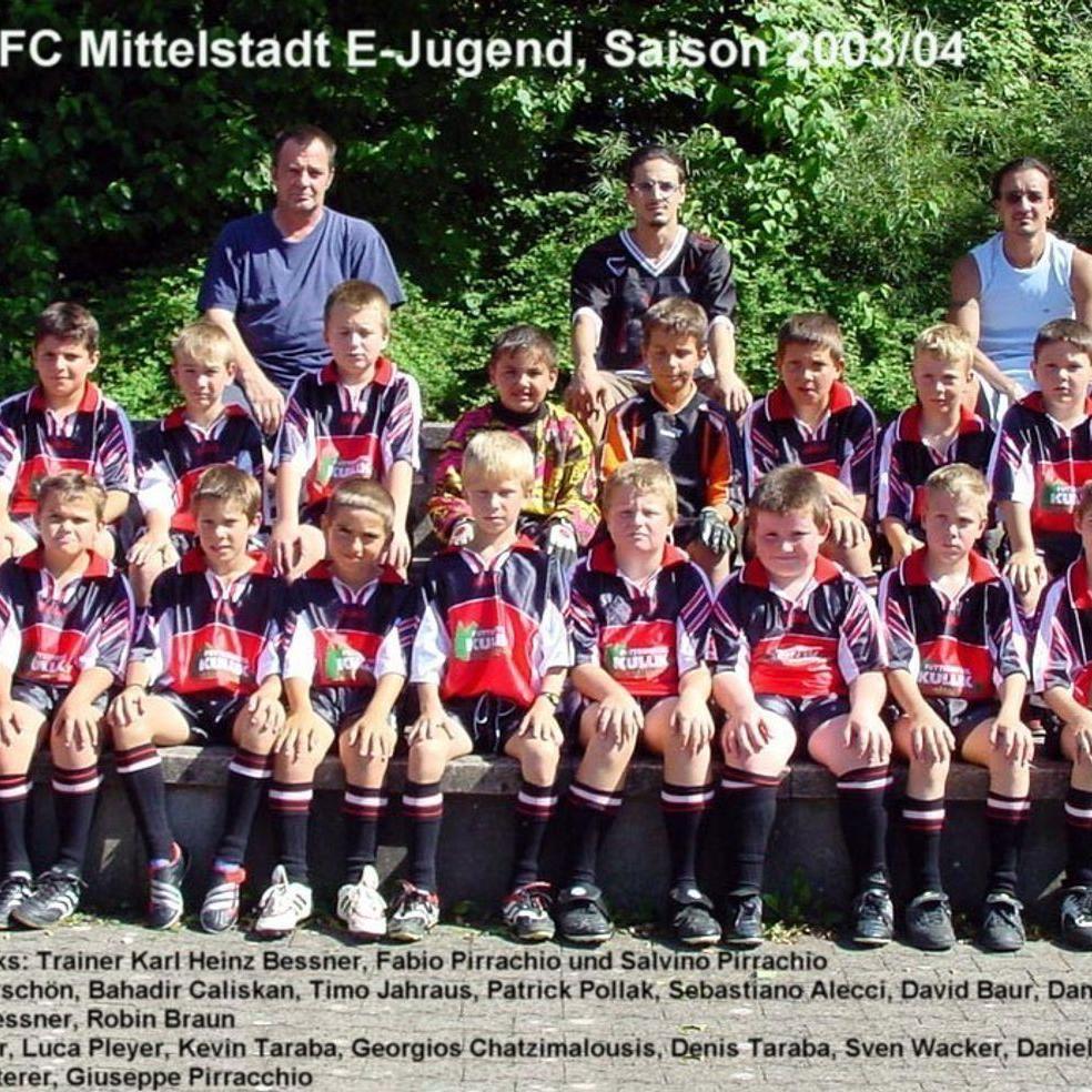 2004: E-Jugend des FC Mittelstadt 2003 - 2004 (Quelle: Bernd Bader)