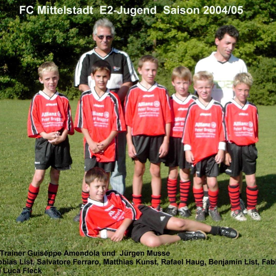 2005: E-Jugend des FC Mittelstadt 2004 - 2005 (Quelle: Bernd Bader)