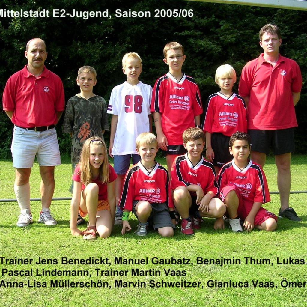 2006: E-Jugend des FC Mittelstadt 2005 - 2006 (Quelle: Bernd Bader)