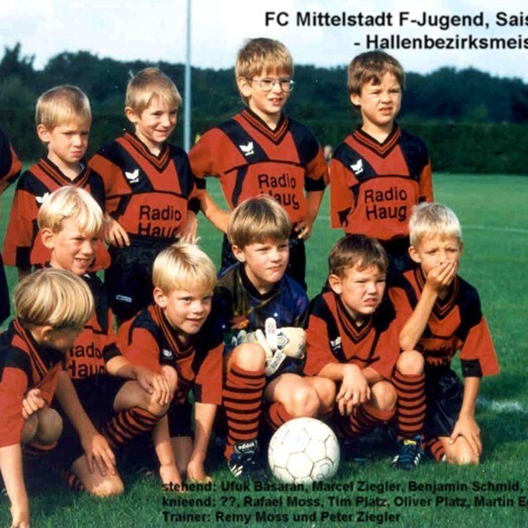 1995: F-Jugend des FC Mittelstadt 1994 - 1995 (Quelle: Bernd Bader)