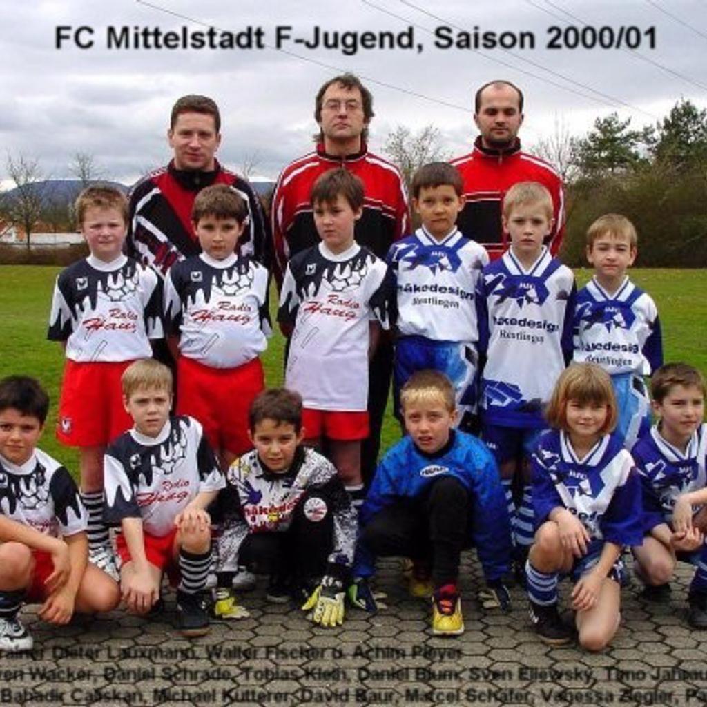 2001: F-Jugend des FC Mittelstadt 2000 - 2001 (Quelle: Bernd Bader)