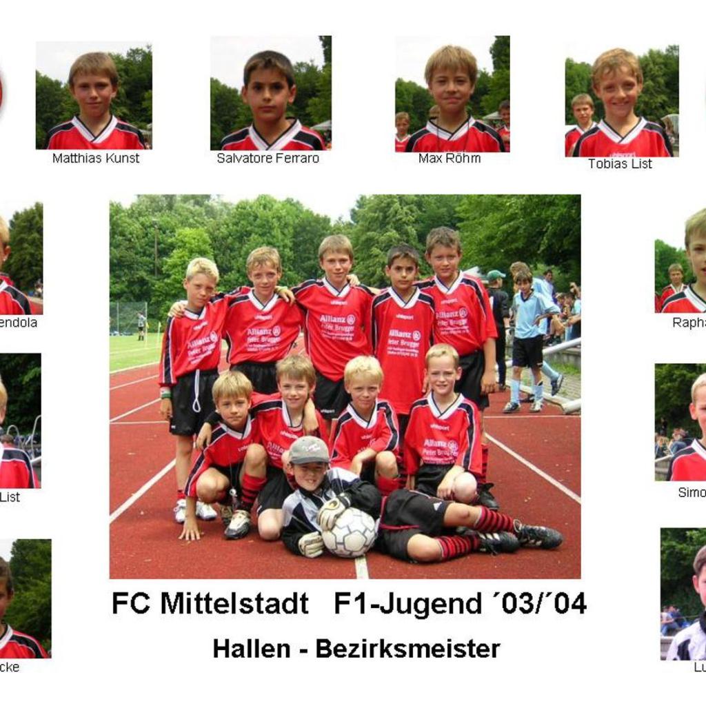 2004: F-Jugend des FC Mittelstadt 2003 - 2004 (Quelle: Bernd Bader)