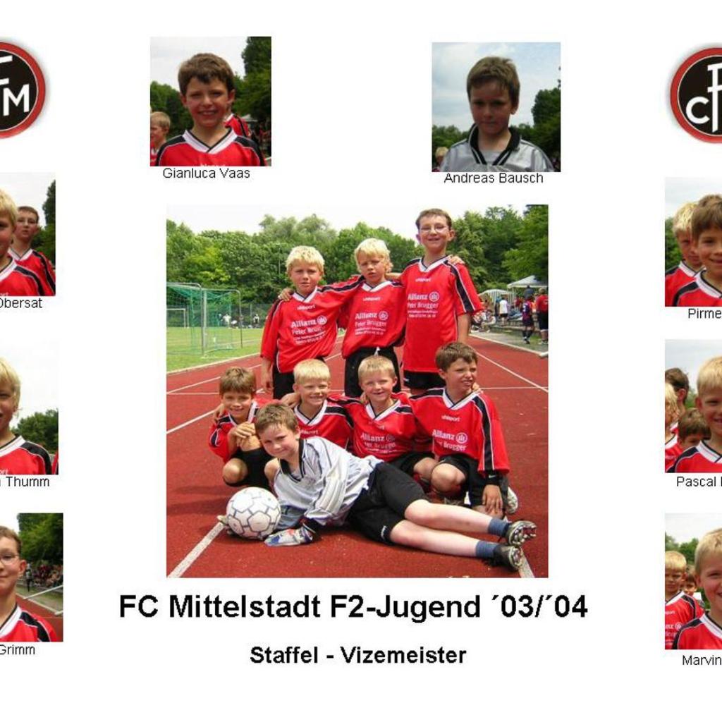 2004: F-Jugend des FC Mittelstadt 2003 - 2004 (Quelle: Bernd Bader)