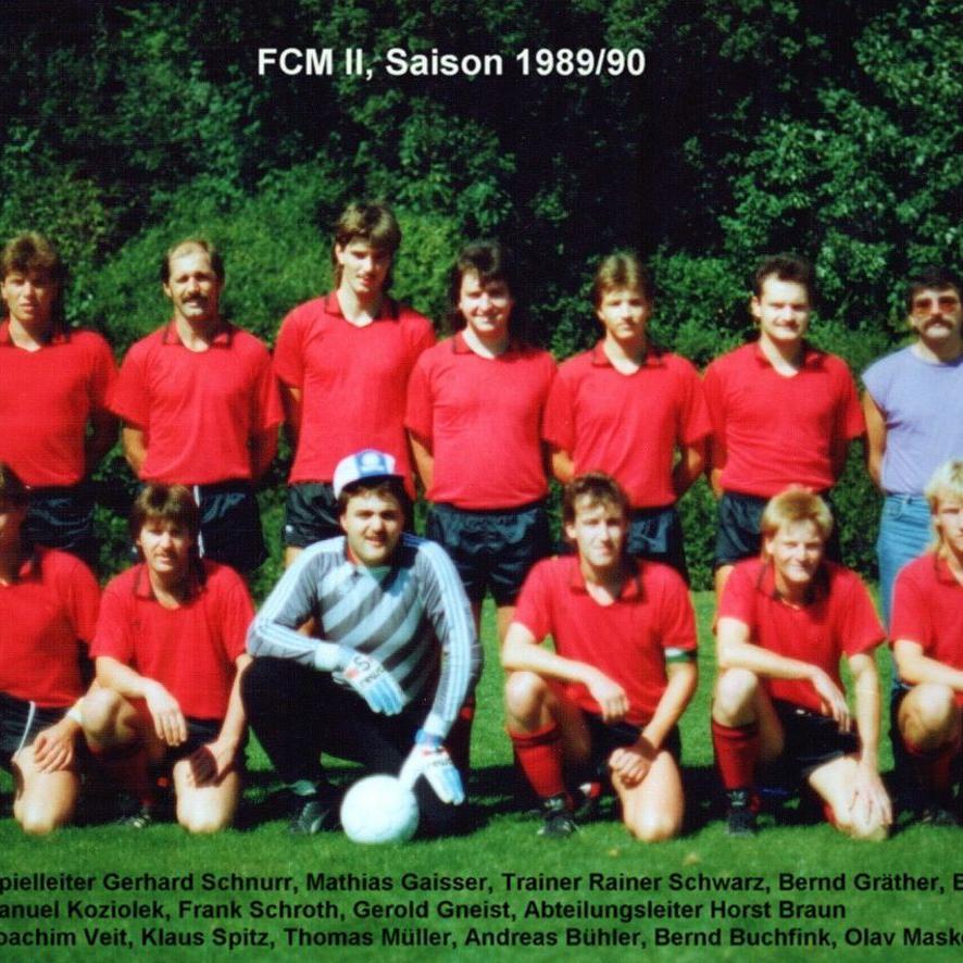 1990: 2. Mannschaft des FC Mittelstadt 1989 - 1990 (Quelle: Bernd Bader)