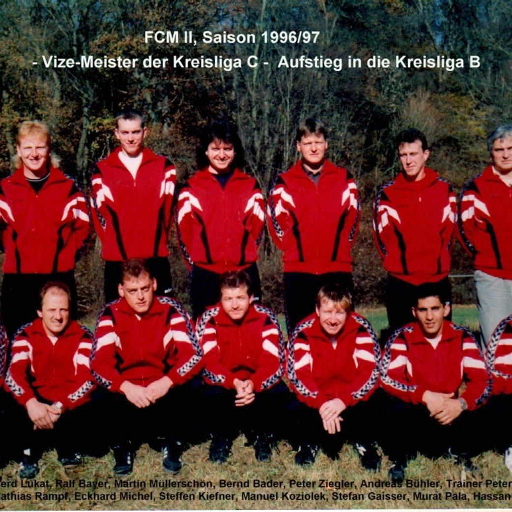 1997: 2. Mannschaft des FC Mittelstadt 1996 - 1997 (Quelle: Bernd Bader)