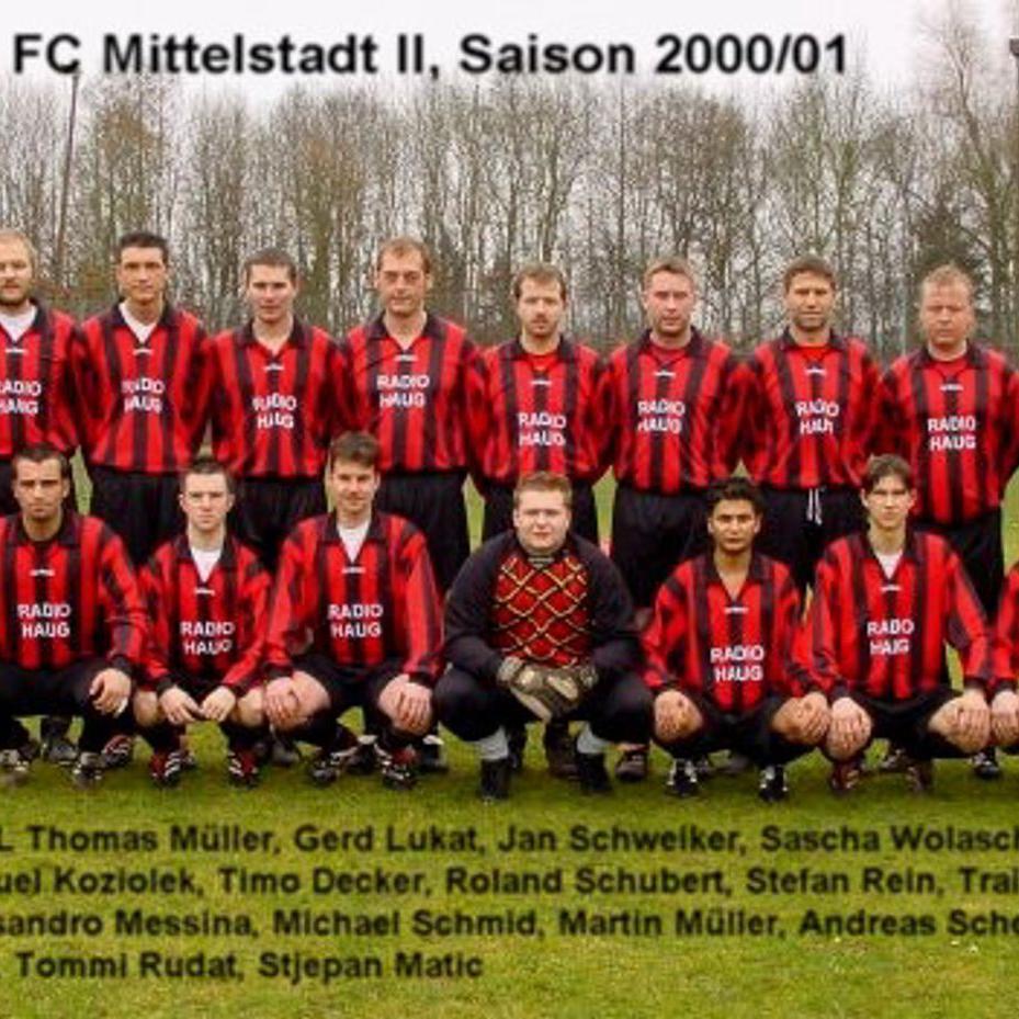 2001: 2. Mannschaft des FC Mittelstadt 2000 - 2001 (Quelle: Bernd Bader)