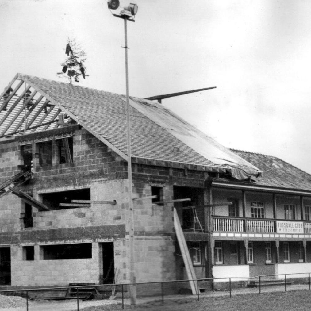 1970: Umbau des Clubhaus (Quelle: Bernd Bader)