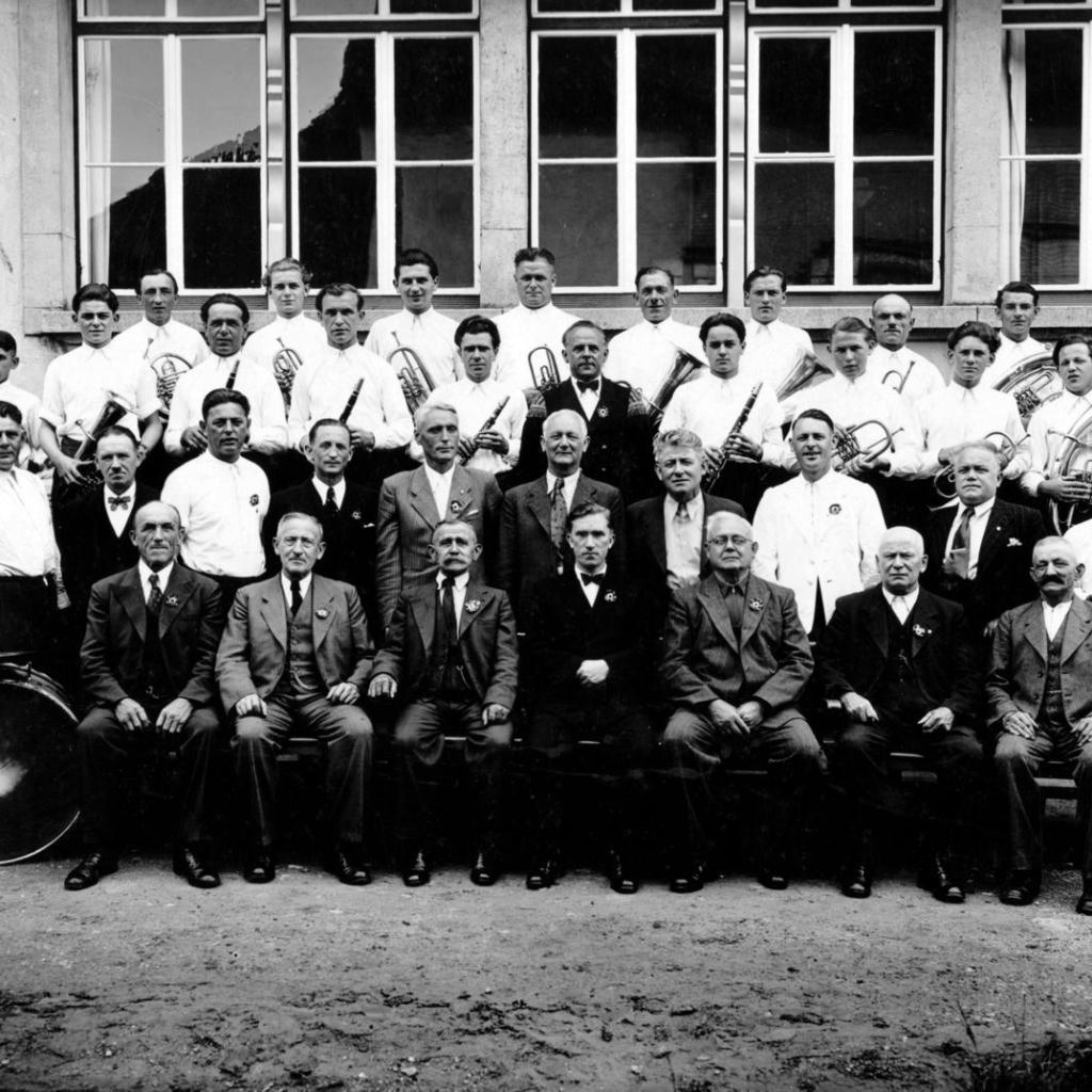 1951: 40jähriges Stiftungsfest des Musikvereins Mittelstadt (Quelle: Edwin Lauxmann)