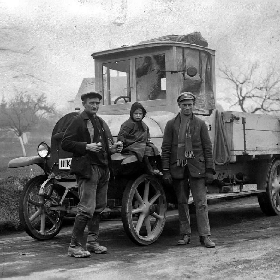 1927: Lastwagen auf der Reute (Quelle: Lore Kimmerle)