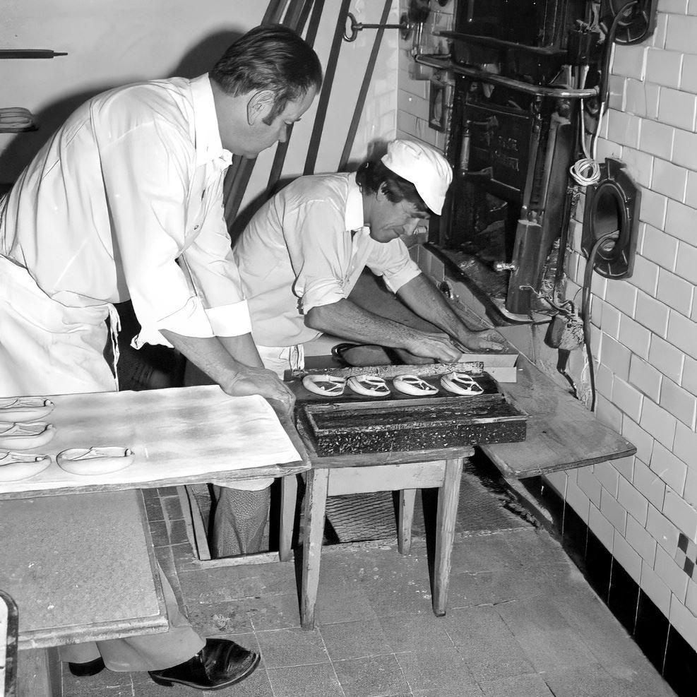 1985: In der Backstube der Bäckerei Linde (Quelle: Edmund Kühnel)