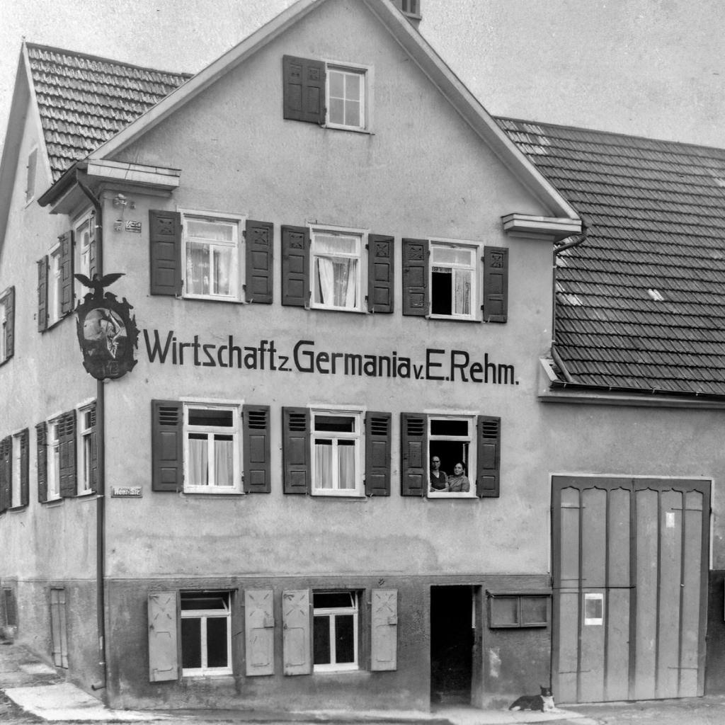 1934: Gasthaus Germania mit Kegelbahn (Quelle: Manfred Knecht)